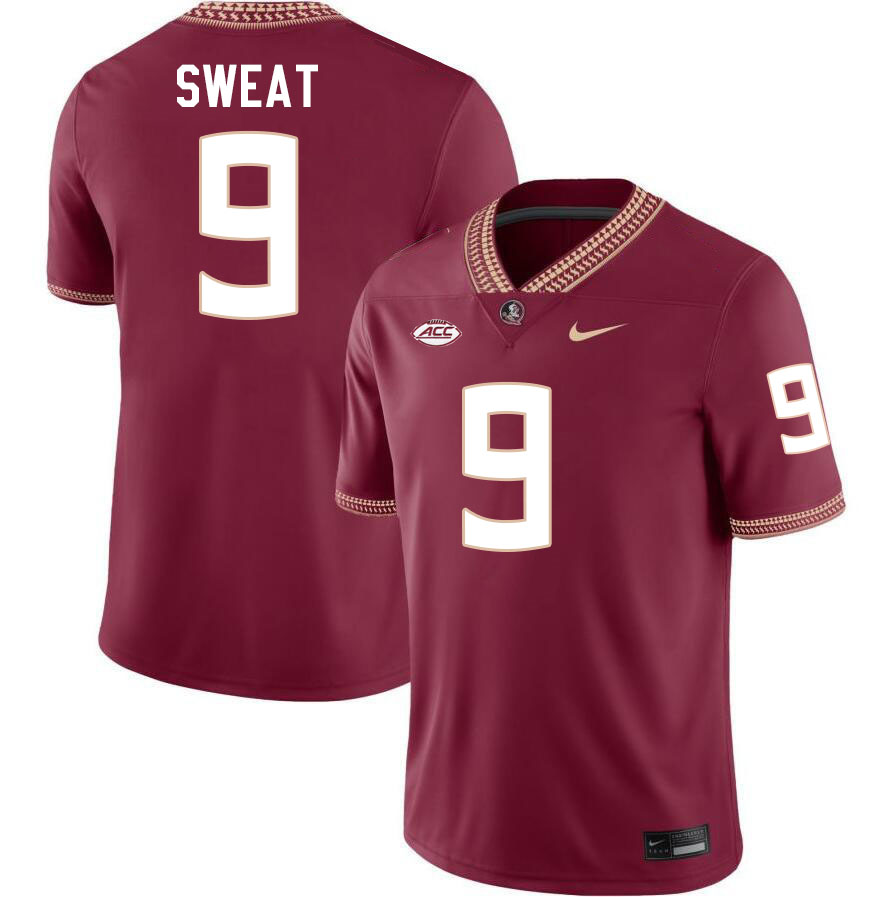 #9 Josh Sweat Florida State Seminoles Jerseys Football Stitched-Maroon